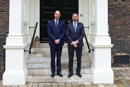 King Charles of the United Kingdom with Hazar Imam on occasion of visit to U.K. Jamats